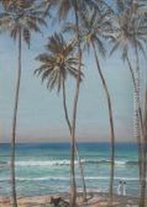 Under The Palms At The Galle Face,ceylon by Walter Crane