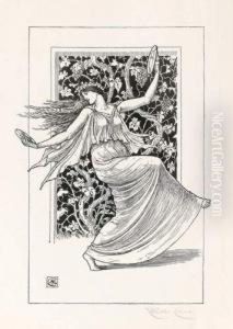 La Danseuse Aux Cymbales. 1894 by Walter Crane