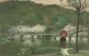 The Red Parasol by Walter Crane