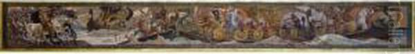 Sketch For 'the Viking's Bride',
 One Of The Panels Of The Frieze Decoration 'the Skeleton In Armour' - view 1