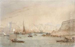 L'entree Du Port De Marseille by Louis Amable Crapelet