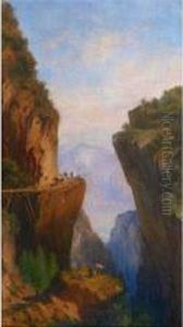 Muletiers Dans Les Gorges Du Verdon.