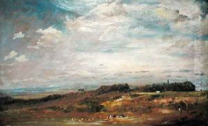 Hampstead Heath with Bathers