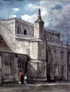 Part of the Exterior of East Bergholt Church The North Side by John Constable