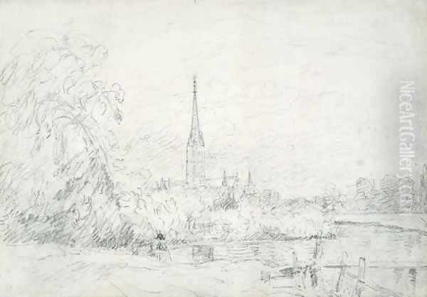 Salisbury Cathedral from the North West, 1829 - view 1