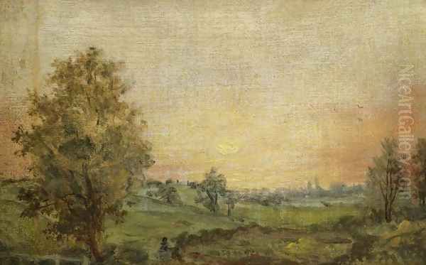 Landscape Near Dedham at Sunset - view 1
