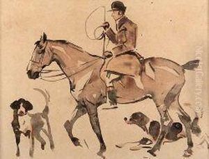 Huntsman And Hounds by Joseph Crawhall