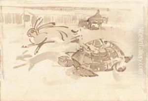 Tortoise And Hare by Joseph Crawhall