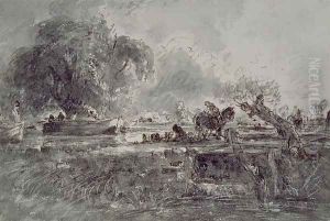 Study for The Leaping Horse by John Constable