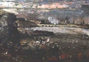The Opening of Waterloo Bridge, 1819 by John Constable
