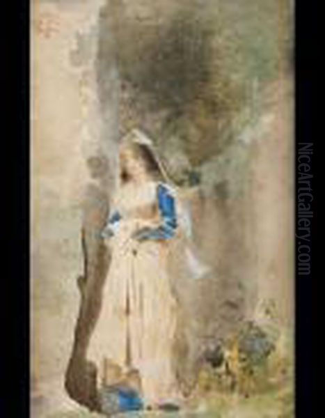 Figura Femminile In Giardino - view 1