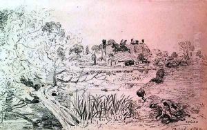 Farm Buildings and Bridge near Salisbury by John Constable