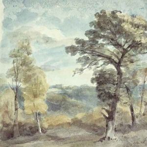 Landscape with Trees and a Distant Mansion by John Constable