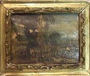 Paysage De Rochers Anime De Personnages by Louis-Philippe Crepin