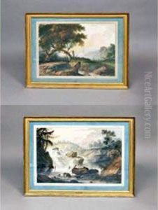 Paysage Anime A La Cascade by Louis-Philippe Crepin