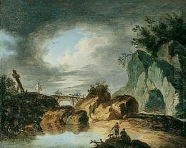 Zwei Gebirgige Flusslandschaften. - view 1