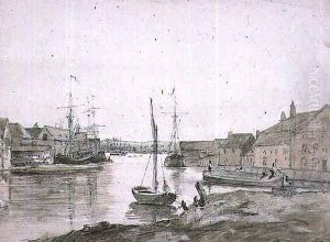 Warehouses and Shipping on the Orewell at Ipswich by John Constable