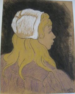 Jeune Fille De Profil by Suzanne Crepin