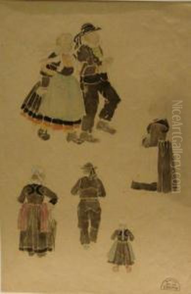 Etude De Costumes Bretons - view 1