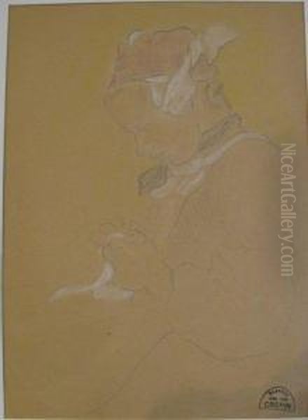 Jeune Fille Cousant - view 1