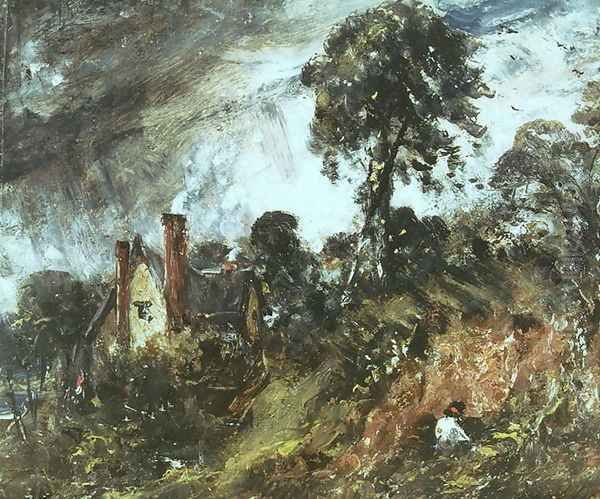Cottage among Trees with a Sandbank, c.1830-36 - view 1