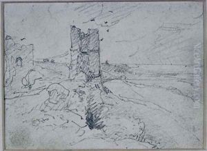 Cottages on a High Bank, 1834