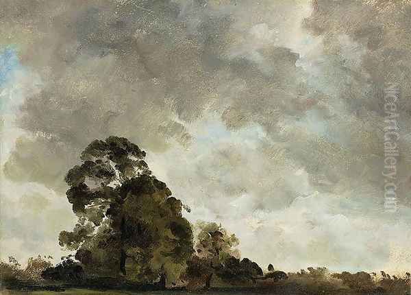 Landscape at Hampstead, Tree and Storm Clouds, c.1821 - view 1