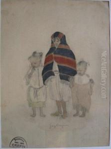 Jeune Fille Et Deux Enfants Jeune Fille Et Deux Enfants