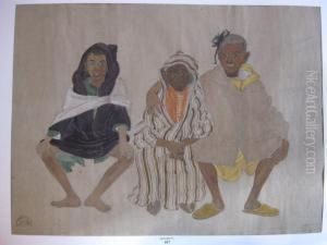 Trois Enfants Assis Trois Enfants Assis