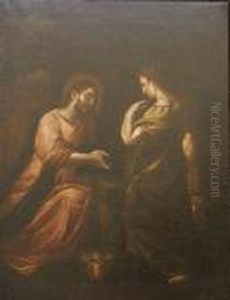 Cristo E La Samaritana Al Pozzo by Giovanni Battista Crespi Il Cerano