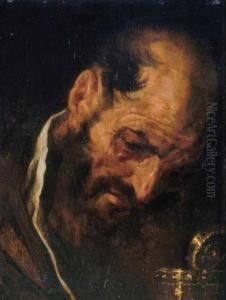Testa Di Santo by Giovanni Battista Crespi Il Cerano