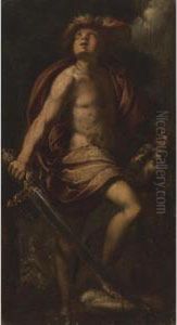 David And Goliath by Giovanni Battista Crespi Il Cerano