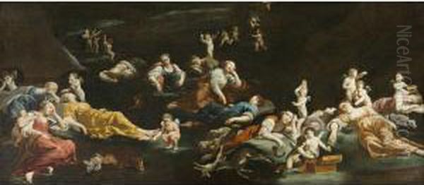 Alcuni Amorini Derubano E Deridono Le Ninfe Dormienti - view 1