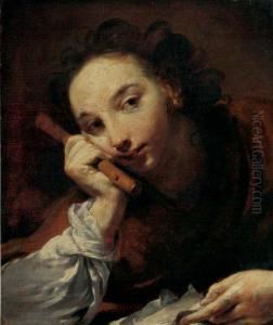 Boy With A Flute by Giuseppe Maria Crespi