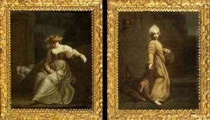 Contadina Che Nutre Le Galline by Giuseppe Maria Crespi