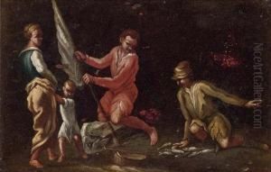 Fisherman With Their Catch by Giuseppe Maria Crespi