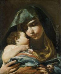 Madonna And Sleeping Christ Child by Giuseppe Maria Crespi
