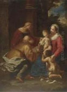 The Holy Family With Saint Elizabeth And The Infant Saint John Thebaptist by Giuseppe Maria Crespi