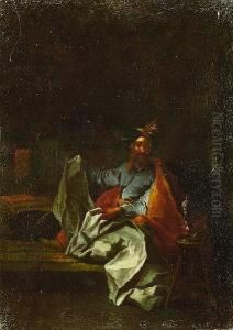 A Turk Seated In An Interior; And A Turk And A Youth With A Dog In A Yard