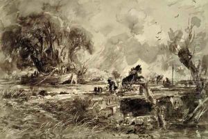 Study for The Leaping Horse (2) by John Constable