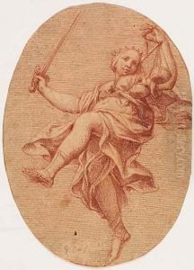 Studies Of An Allegorical Figure
Of Justice (recto) And An Allegorical Figure Of Good Government
(verso). by Giuseppe Maria Crespi