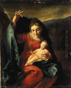 The Madonna And Child by Giuseppe Maria Crespi