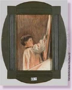 Portrait De Louis-charles Crespin by Adolphe Crespin