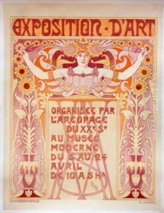<exposition D'art/ Organisee Par/ L'areopage/du Xxe Se/ Au Musee/ Moderne (...)>, 1898.
Affiche by Adolphe Crespin