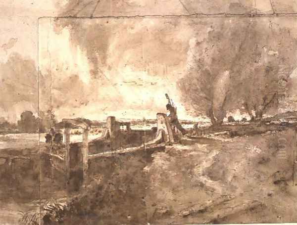 Study for 'The Lock', c.1826 by John Constable