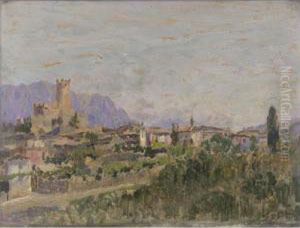 Veduta Di Castel Malcesine, Lago Di Garda Veduta Di Castel Malcesine, Lago Di Garda
