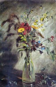 Flowers in a Glass Vase, Study by John Constable