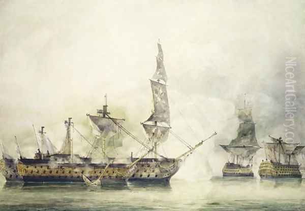 H.M.S. Victory at the Battle of Trafalgar, 1805 - view 1