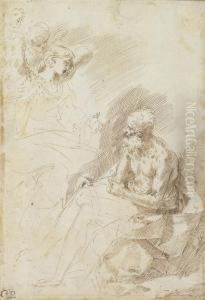 Saint Jerome Attended By Angels by Donato Creti