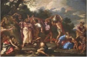 Mose' Fa Scaturire L'acqua Dalla Roccia Mose' Fa Scaturire L'acqua Dalla Roccia